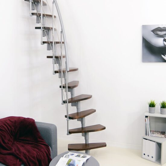 Modultrappa NIZZA Minka – Turn Silver / Valnöt